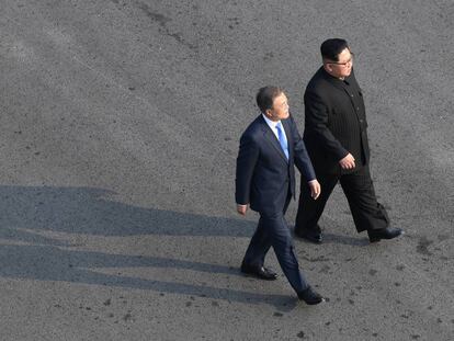 El histórico encuentro entre Kim Jong-un y Moon Jae-in