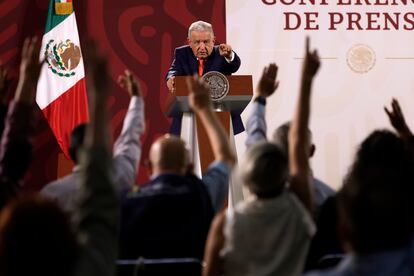 Periodistas en la conferencia matutina de AMLO