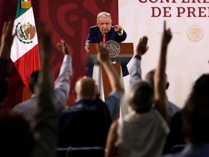 Periodistas en la conferencia matutina de AMLO
