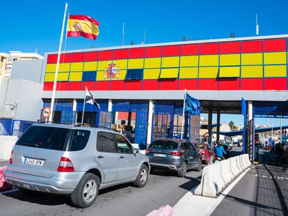 Frontera entre España y Marruecos, en Ceuta.