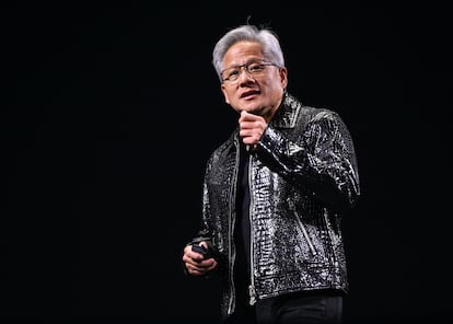 El consejero delegado de Nvidia, Jensen Huang, en enero en una feria tecnológica en Las Vegas (Nevada).