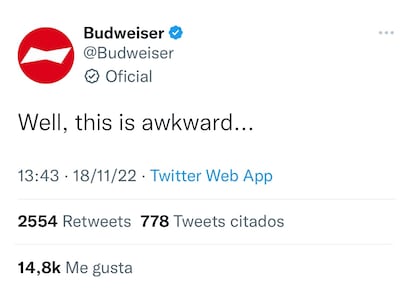 Tuit de Budweiser