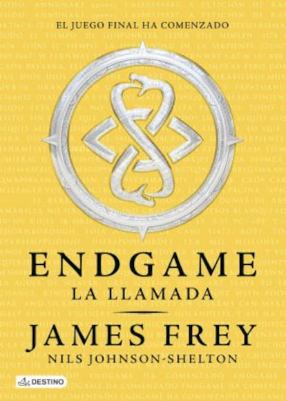 La portada española para 'Endgame', primer libro de la trilogía de James Frey.