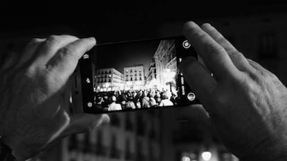 Fotograma de la película 'Octubre en Barcelona' de Érik Bullot. 