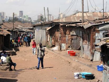 Barrio Kibera, en Nairobi (Kenia).