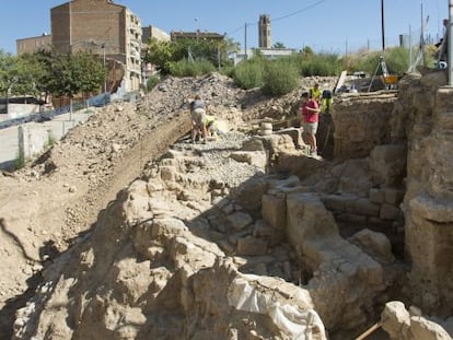 Estat de les excavacions del barri jueu de Lleida.