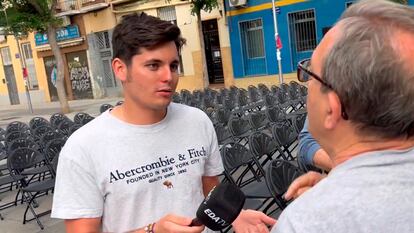 Vito Quiles entrevista a un asistente a un mitin del PSOE el pasado 3 de junio.
