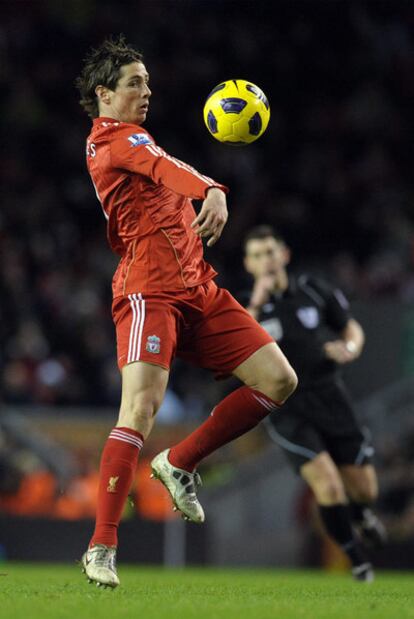 Fernando Torres en un partido de la Premier League el pasado miércoles.