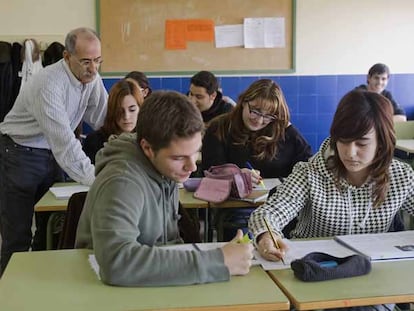 Una clase en el instituto Batalla de Clavijo de Logroño.