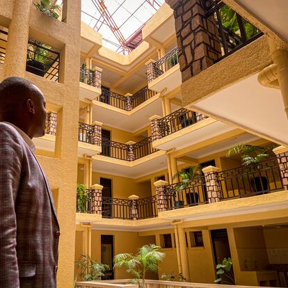 Ismaël Bakina, manager of the Hope Hostel, in March showed EL PAÍS the facilities in Kigali where asylum seekers deported from the United Kingdom will be housed.