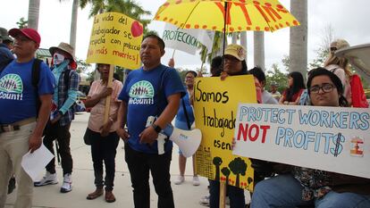 Protesta contra la ley HB-433 en Florida, en abril 2024.