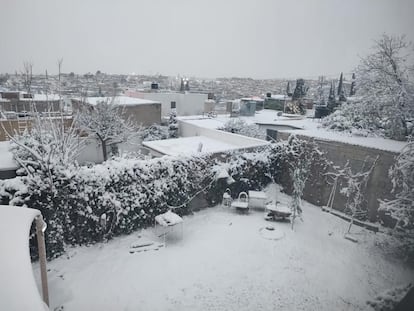 Vista de la ciudad de Chihuahua durante las nevadas, el 10 enero de 2025.