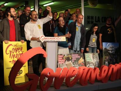 Inicio de campaña de la CUP, con su candidato Antonio Baños.