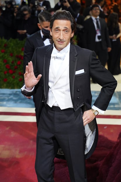 Adrien Brody, con frac en la gala del Metropolitan Museum 2022.