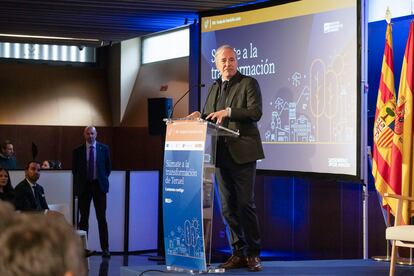 El presidente del Gobierno de Aragón, Jorge Azcón, durante un acto en Teruel el pasado 25 de abril.