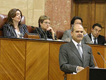 Manuel Chaves, durante el discurso de investidura.