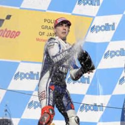 Valentino Rossi, Jorge Lorenzo y Dani Pedrosa, tras el Gran Premio de Japón