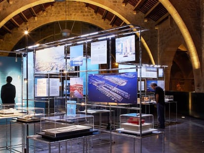 Una de les sales de l'exposició del Museu Marítim.