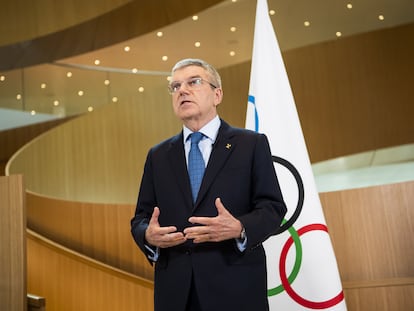 Thomas Bach, presidente del COI, tras la reunión del comité ejecutivo en Suiza.