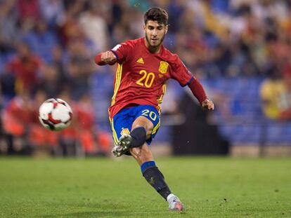 Asensio, durante el España-Albania disputado la semana pasada en Alicante.