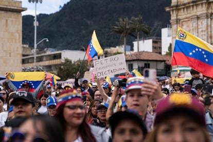 Desde la capital colombiana, la diáspora venezolana mostró su apoyo a María Corina Machado y a Edmundo González. 