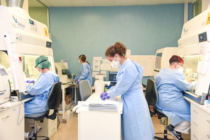 Laboratorio del hospital Sant Joan de Du de Barcelona