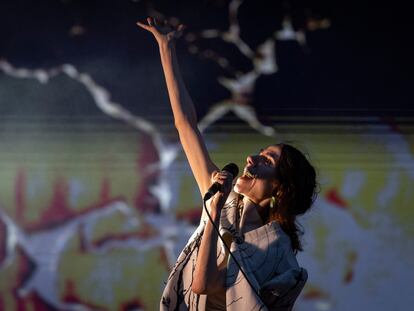 La cantante británica PJ Harvey, en el Primavera Sound en Barcelona el sábado.