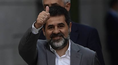 Jordi Sànchez a la seva arribada a l'Audiència Nacional.