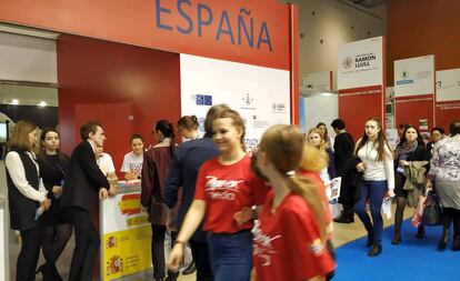 Uno de los pabellones de España en la Feria Internacional de Educación de Moscú, la semana pasada, donde fue país invitado.
