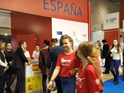 Uno de los pabellones de España en la Feria Internacional de Educación de Moscú, la semana pasada, donde fue país invitado.