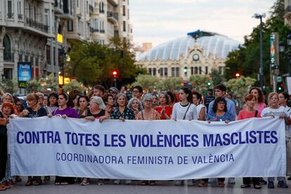 Manifestación contra la violencia machista el miércoles en Valencia tras el asesinato de una mujer a manos de su pareja en Castellón.