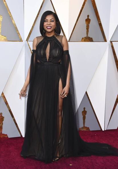 A atriz Taraji P. Henson chega ao Oscar 2018.