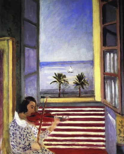 'Mujer joven tocando el violín frente a una ventana abierta', de 1923.