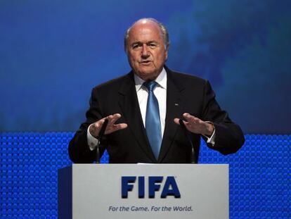 Joseph Blatter, durante el 61º congreso de la FIFA