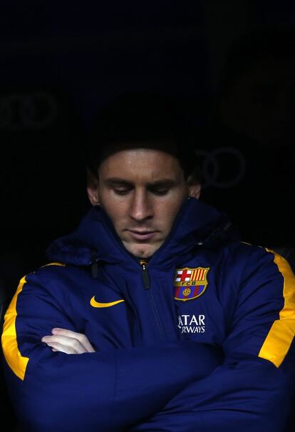 Messi no fue titular en el Bernabéu. Entró en el minuto 55; su equipo ya iba ganando 0-3