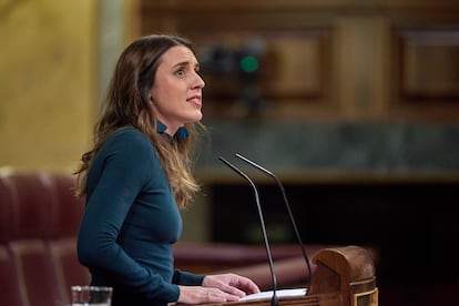 La ministra de Igualdad, Irene Montero, en el Congreso en una imagen de archivo.