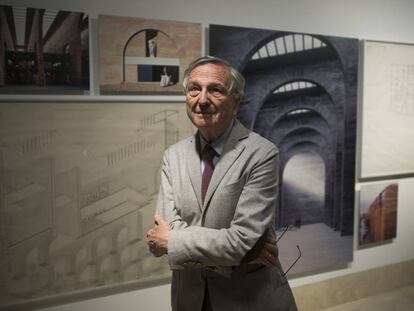 El arquitecto Rafael Moneo, en la retrospectiva sobre su obra en el Thyssen de Madrid, el pasado marzo.