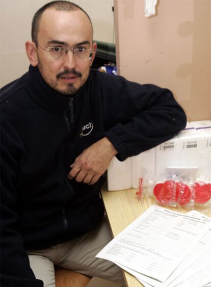 Enrique González, ayer en el control de la Vuelta a Mallorca.