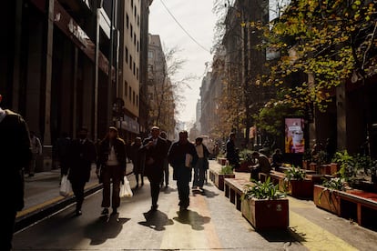 Centro financiero en Santiago, Chile, el 21 de julio.