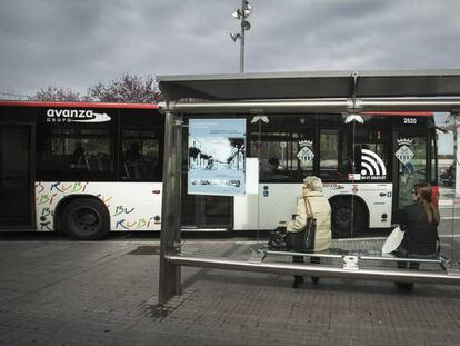 Un autobús urbano de Rubí.