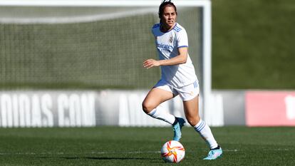 Kenti Robles durante un partido con el Real Madrid femenino en febrero de 2022.