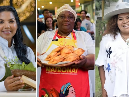 Inés Páez (chef), Sonia Mena (matrona) y Magda Choque (ingeniera agrónoma).