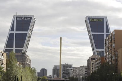 Las sedes de Bankia y Realia en Plaza de Castilla, Madrid. EFE/Archivo