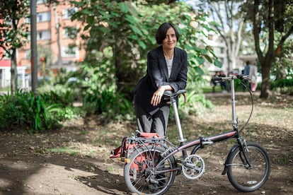 Susana Muhamad en el centro  de Bogotá, en agosto de 2022.