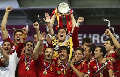 La selección española, campeona de Europa en 2012