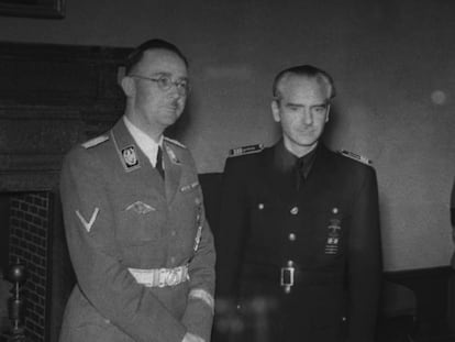 Heinrich Himmler y Ramón Serrano Suñer en Madrid en los años cuarenta.