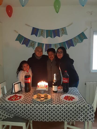 La familia Sarmiento, en el cumpleaños del padre hace dos meses.