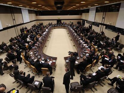 Vista general de una reunión sobre la misión en Afganistán este miércoles en la sede de la Alianza.