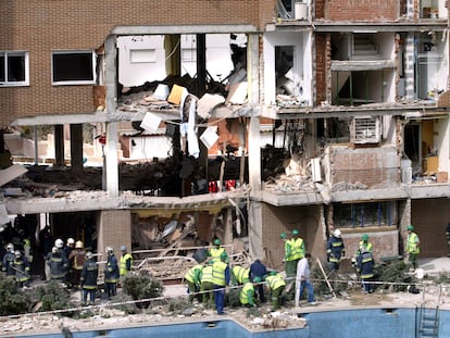 Estado en el que quedó el edificio de Leganés tras la inmolación colectiva de los terroristas, el 4 de abril de 2004.