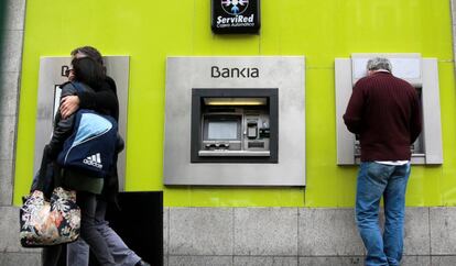 Una de las sucursales de Bankia en Madrid. 